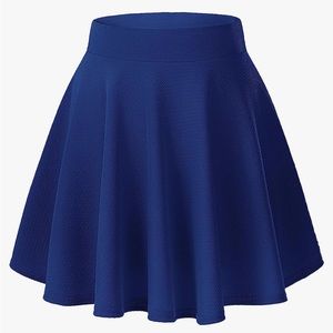 NEW Urban CoCo Women's Stretchy Flared Casual Mini Skater Skirt large royal blue